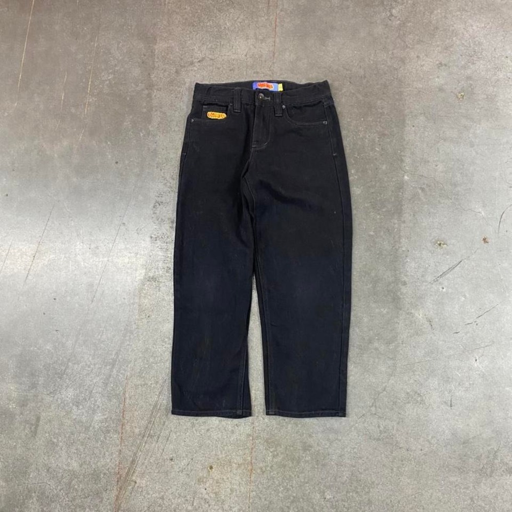 Empyre Black Denim Jeans‎ Kids 24 Y2K Skate Streetwear Straight Leg